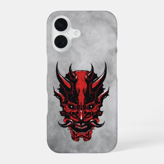 Red Horned Demon  iPhone 16ケース (裏面)