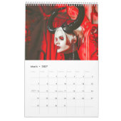 Red Horns, Black Hearts - Gothic Style Calendar カレンダー (3月 2027)