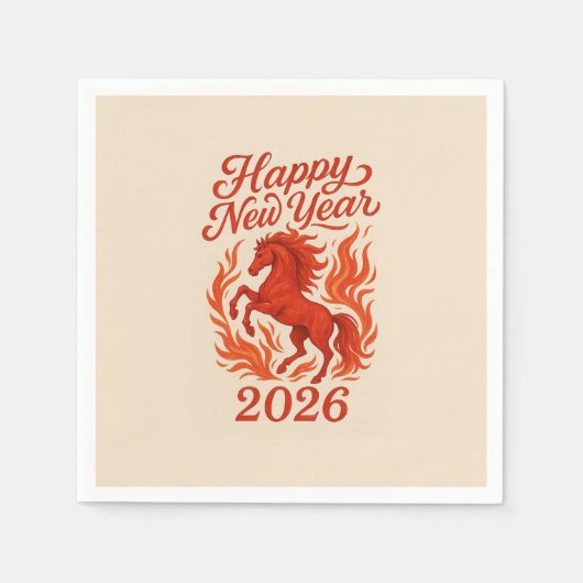 Red Horse 2026 スタンダードカクテルナプキン (正面)