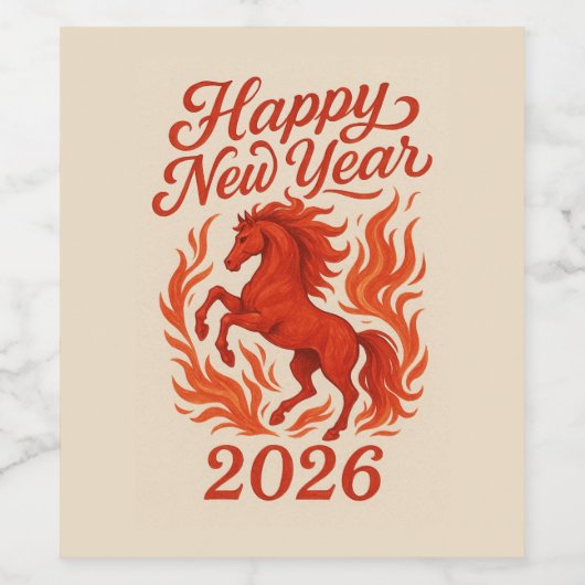 Red Horse 2026 ワインラベル (シングルラベル)