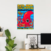 Red Hot Chili Peppers Poster Psychedelic Squid Art ポスター (ホームオフィス)