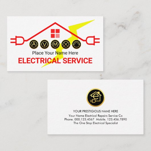 Red Hot Electrical Circuit Rooftop 名刺 (正面/裏面)