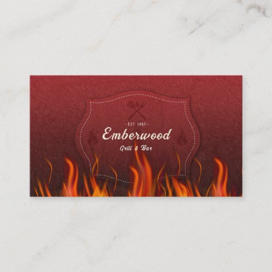 Red Hot Grill Business Card 名刺 (正面)