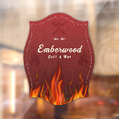 Red Hot Grill Window Cling ウィンドウサイン (シート2)