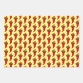 Red Hot Kawaii Pepper Diva Mexican Hat ラッピングペーパーシート (正面2)