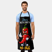 Red Hot Mr Chili  エプロン (着用した状態)