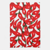 Red Hot Peppers Spicy  キッチンタオル (縦)
