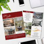 Red House For Sale Real Estate Listing 2 Sided チラシ<br><div class="desc">Showcase your listing on this chic two sided real estate flyer with a red accent. Send out these classy flyers to potential homebuying clients in your realty area. Customize with your real estate company name and contact details on the back. Draw new customers in by showing these Just Listed home...</div>