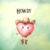 Red Howdy Cowgirl Heart  ウィンドウサイン (シート3)