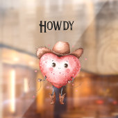 Red Howdy Cowgirl Heart  ウィンドウサイン (シート2)