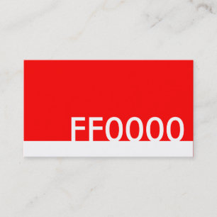 red html color code FF0000 名刺