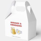 Red Huggies Chuggies Beer Diaper Boy Baby Shower  フェイバーボックス (正面)