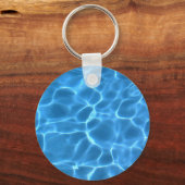 Red I Love Swimming Blue Swimming Pool キーホルダー (裏面)