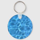 Red I Love Swimming Blue Swimming Pool キーホルダー (裏面)