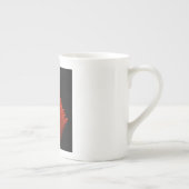 Red Incendia Script Fractal ボーンチャイナマグカップ (右)