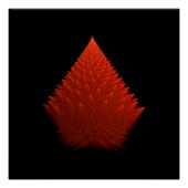 Red Incendia Script Fractal ポスター (正面)