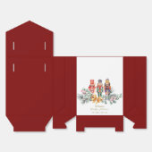 Red It's Cold Outside Nutcracker Baby Shower フェイバーボックス (見開き)
