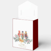 Red It's Cold Outside Nutcracker Baby Shower フェイバーボックス (見開き)