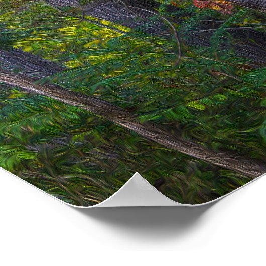 Red Ivy on Treeポスター ポスター (角)