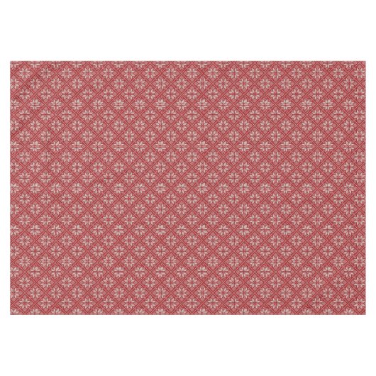 Red Jacquard Christimas Tablecloth テーブルクロス (正面(横))