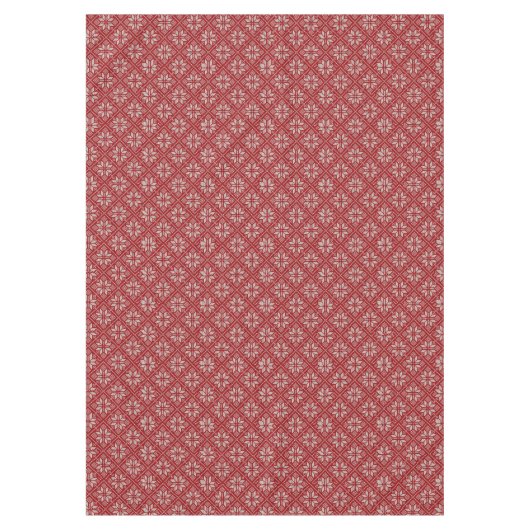 Red Jacquard Christimas Tablecloth テーブルクロス (正面)