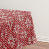 Red Jacquard Christimas Tablecloth テーブルクロス (インサイチュ)