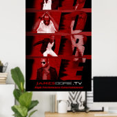 RED James Dooreのポスターブラック背景 ポスター (ホームオフィス)