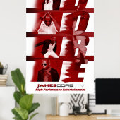 RED James Dooreのポスターホワイト背景 ポスター (ホームオフィス)