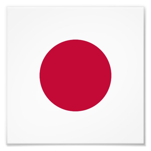 Red Japan Sun フォトプリント (正面)