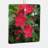 Red Jatropha Flowers セラミックオーナメント (右)