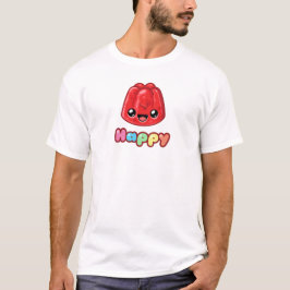 Red Jelly Happy Text - Happy Jump Tシャツ