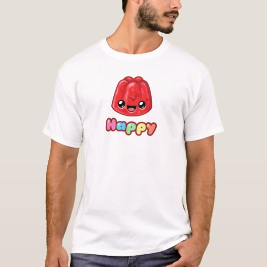Red Jelly Happy Text - Happy Jump Tシャツ (正面)