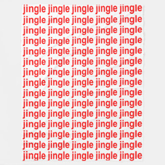 Red Jingle (Jingle Jingle Jingle)ホワイトクリスマス フリースブランケット