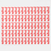 Red Jingle (Jingle Jingle Jingle)ホワイトクリスマス フリースブランケット (正面(横))