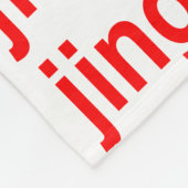 Red Jingle (Jingle Jingle Jingle)ホワイトクリスマス フリースブランケット (角)