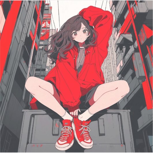 RED JK シール seal 寿司娘 GenerativeAI (正面)