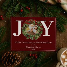 Red Joyクリスマスリース写真 シーズンカード