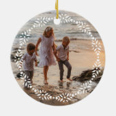 Red Joyスウェーデン語フォークアートと年名写真 セラミックオーナメント (裏面)