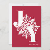 Red JOYフォトモダンクリスマスカード シーズンカード (正面)