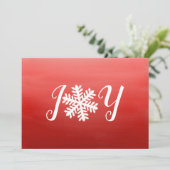 Red Joy Snowflake Holiday Card シーズンカード (スタンド正面)