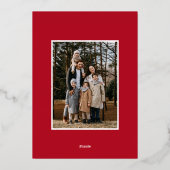 Red Joy to the World 4モダン写真 箔シーズンカード (裏面)