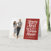 Red Joyeux Noel et Bonne Anneeスクリプト写真 シーズンカード (正面)