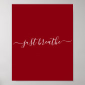 Red Just Breathe Script Poster ポスター (正面)