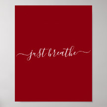 Red Just Breathe Script Poster