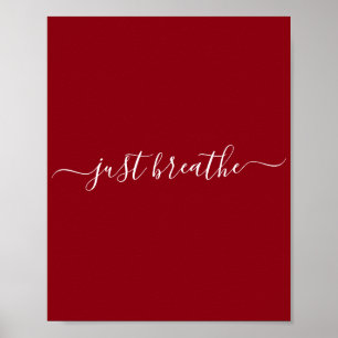 Red Just Breathe Script Poster ポスター