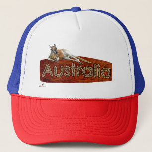Red Kangaroo In Slouch Hat キャップ