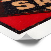 Red Key - Matchbox Print - Sweden Wall Art ポスター (角)