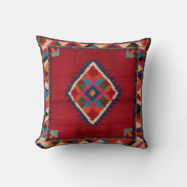 Red Kilim Rug Pillows:、はっきりした、ユニークそして時代を超越 クッション