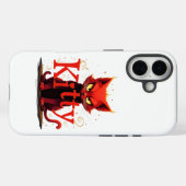 Red Kitty Cat Phone Case Case-Mate iPhoneケース (裏面 (横))
