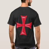 Red Knight's Cross / Ritterkreuz / Templar Tシャツ (裏面)